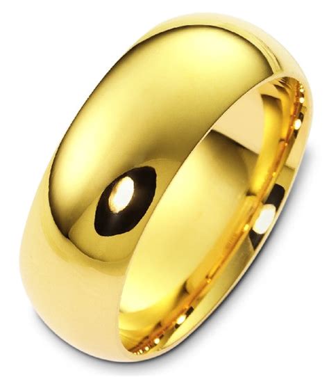 24k gold men's wedding band.